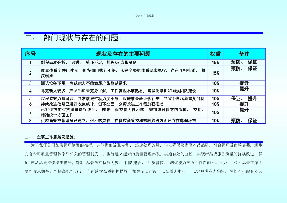 品质部年规划目标样本_第2页