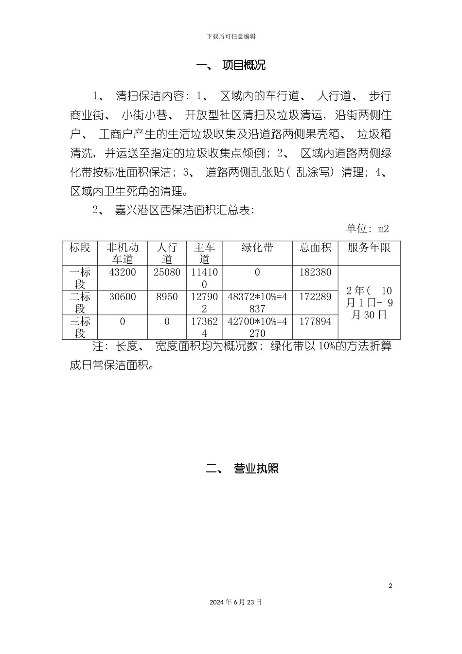 嘉兴港区市政道路保洁工程技术标_第2页