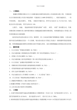 四大管道安装作业指导书样本