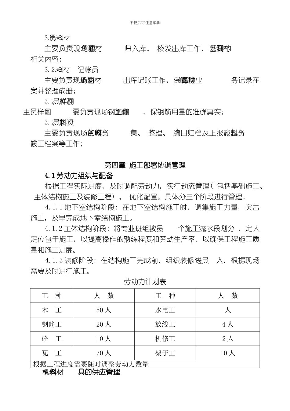 四层砖混楼施工组织设计方案模板_第3页