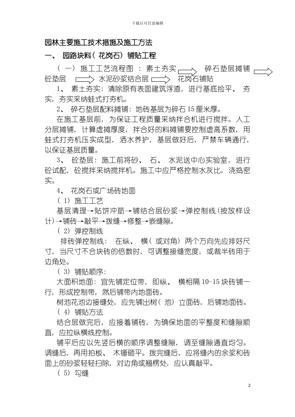 园林主要施工技术措施及施工方法_第2页