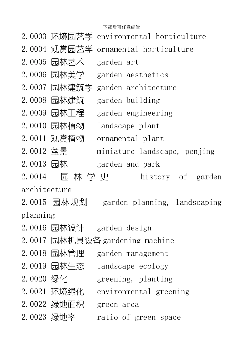 园林景观学标准英语模板_第2页