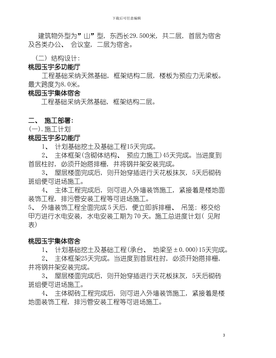 园玉宇酒店施工组织设计_第3页