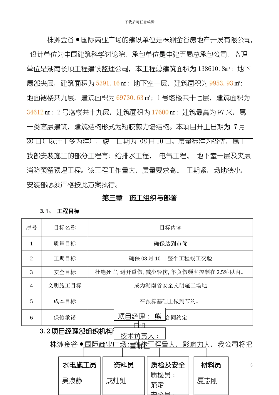国际商业广场施工组织设计_第3页
