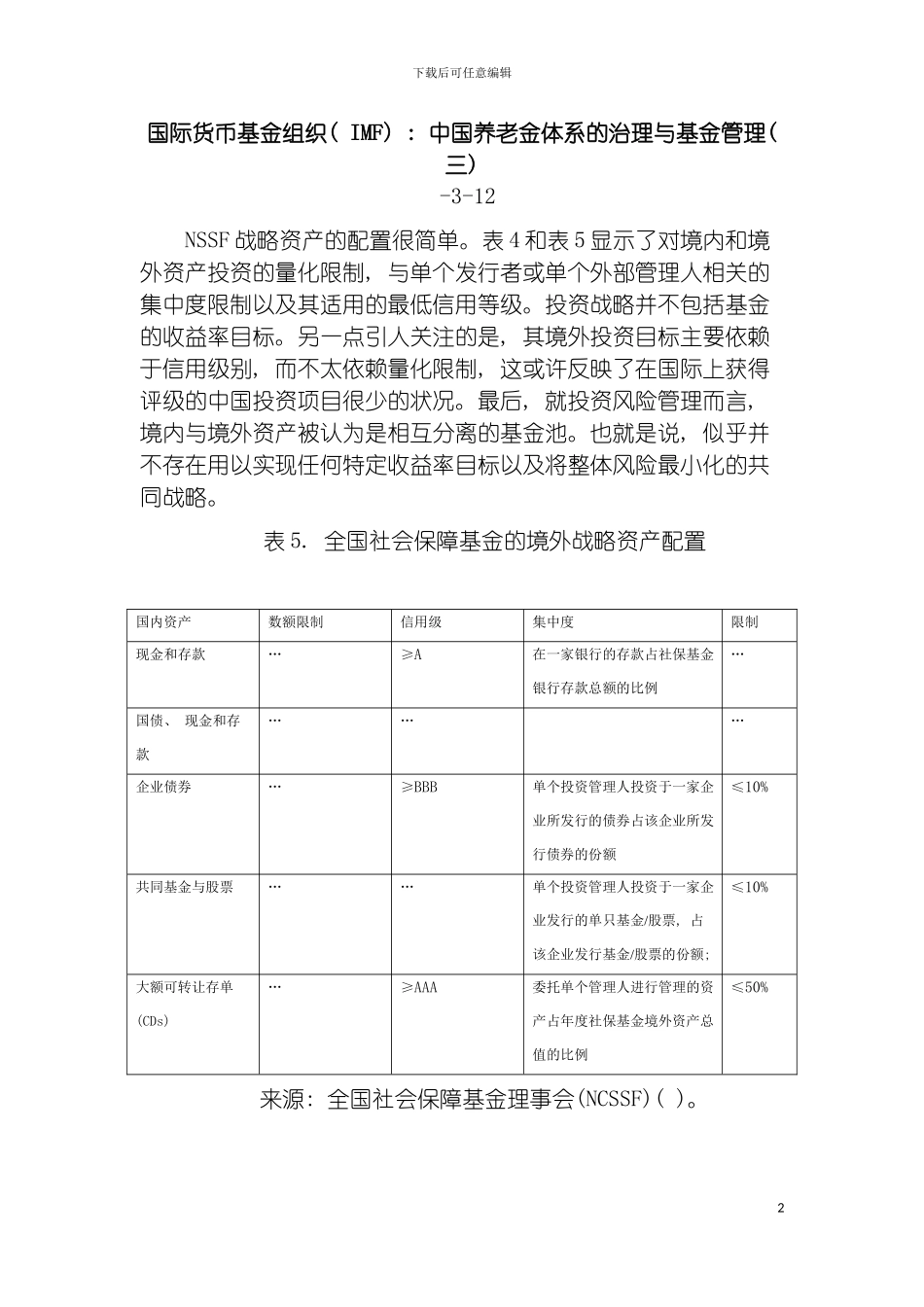 国际货币基金组织IMF中国养老金体系的治理与基金管理三_第2页