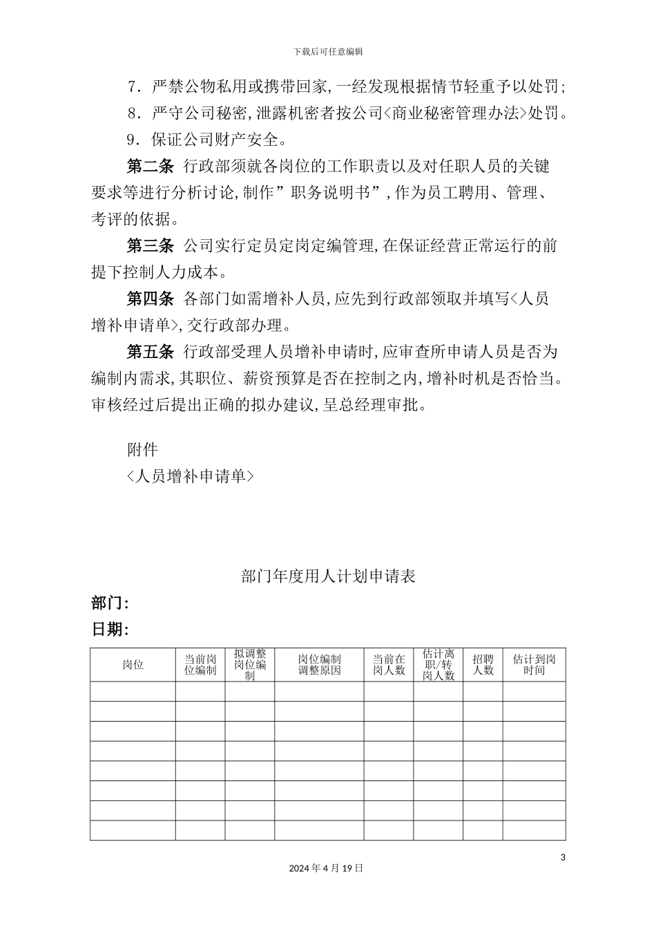 国际集团人力资源管理制度汇编_第3页