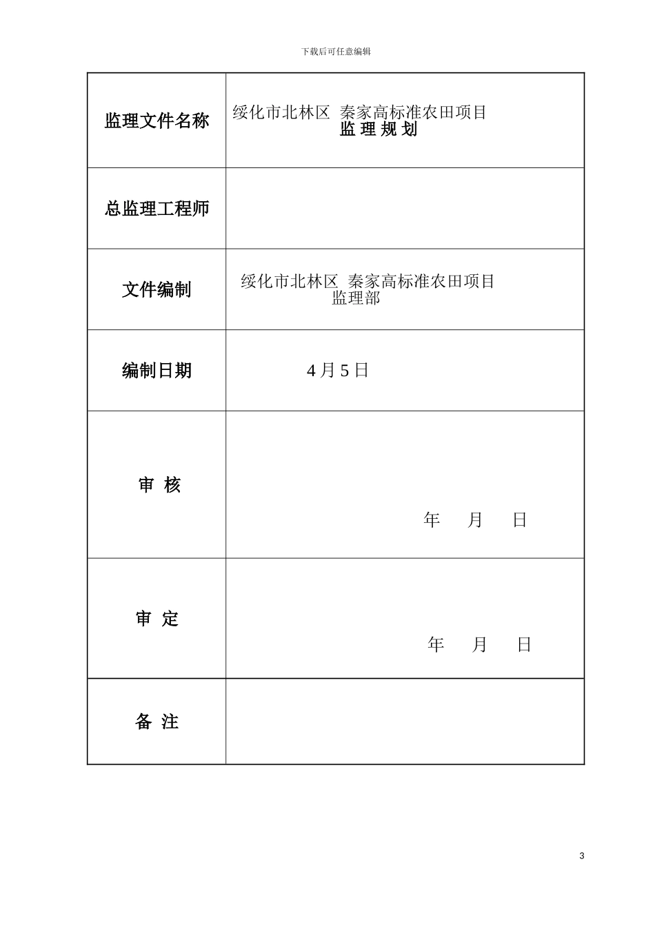 土地治理项目监理规划_第3页