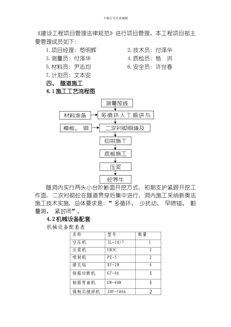 土层隧道施工模板_第2页