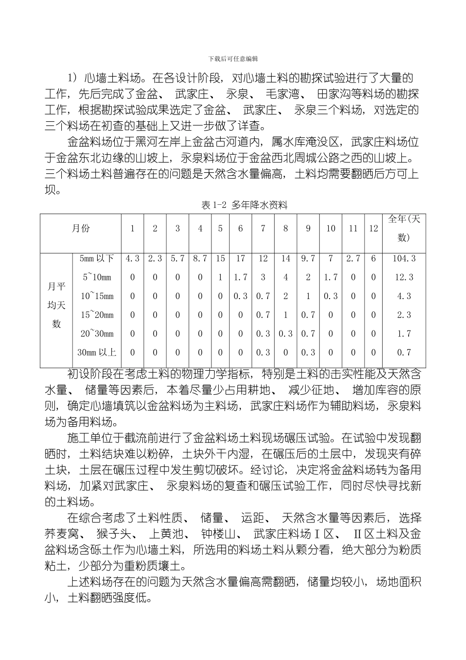 土坝概预算专业资料模板_第3页