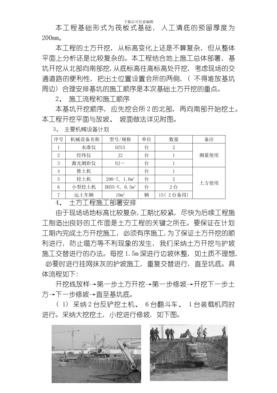 土方开挖施工组织设计方案模板_第3页