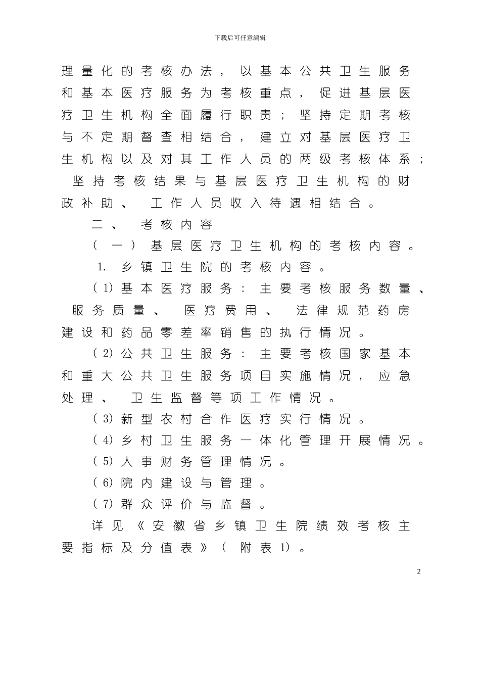 基层医疗卫生机构绩效考核试点办法模板_第3页