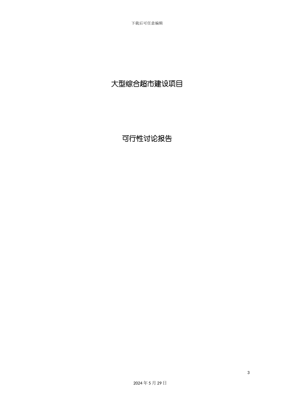 大型综合超市建设项目可行性研究报告_第3页