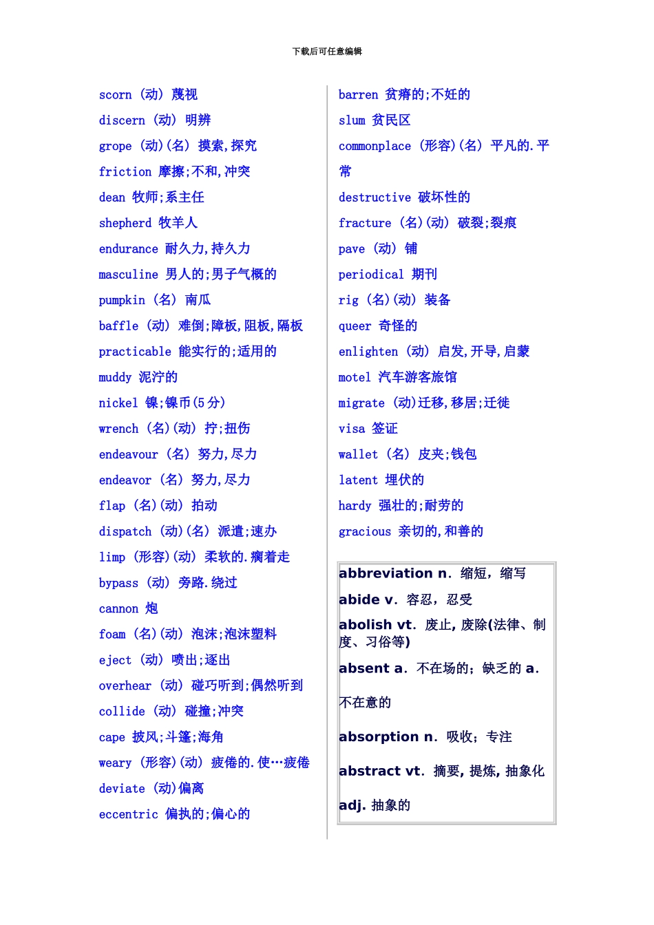 大学英语六级词汇_第3页