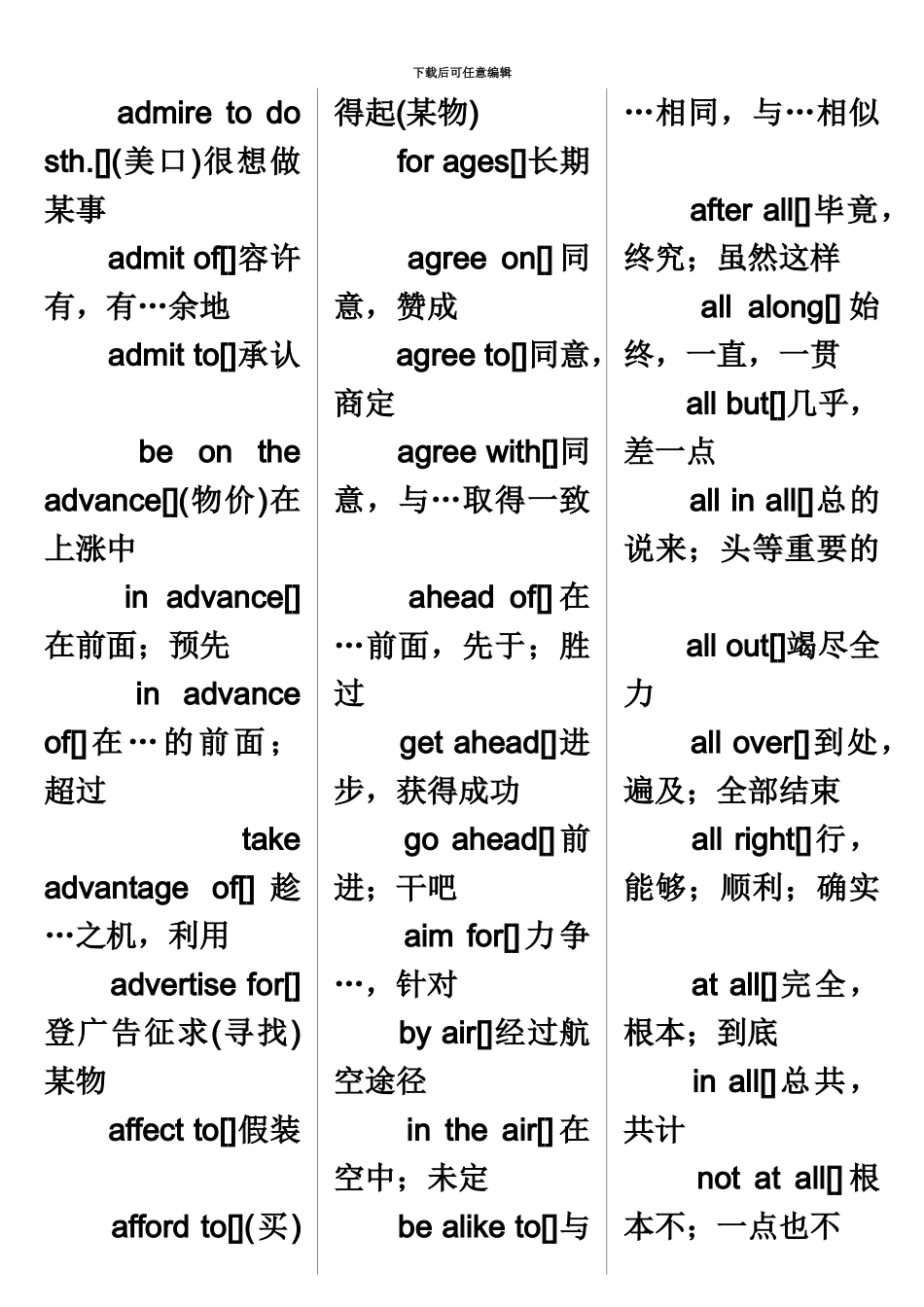 大学英语六级词组大全_第3页