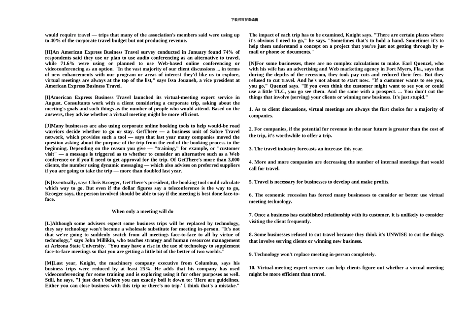 大学英语四级模拟题七含答案_第3页