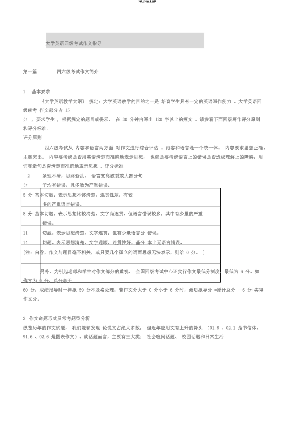 大学英语四级考试作文指导_第2页