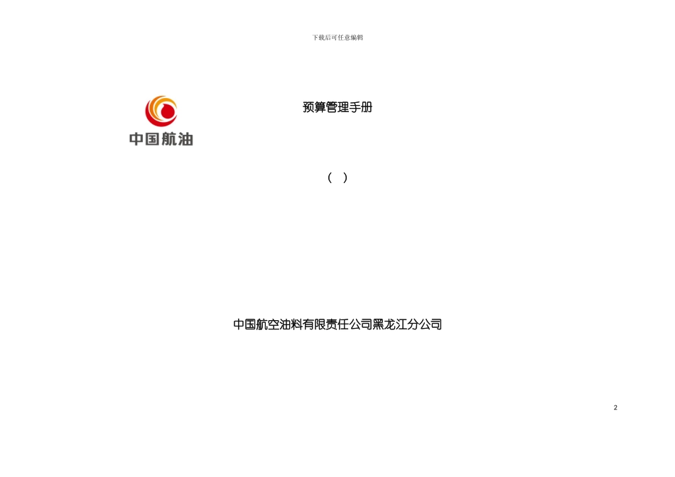 大庆代表处预算手册模板_第2页