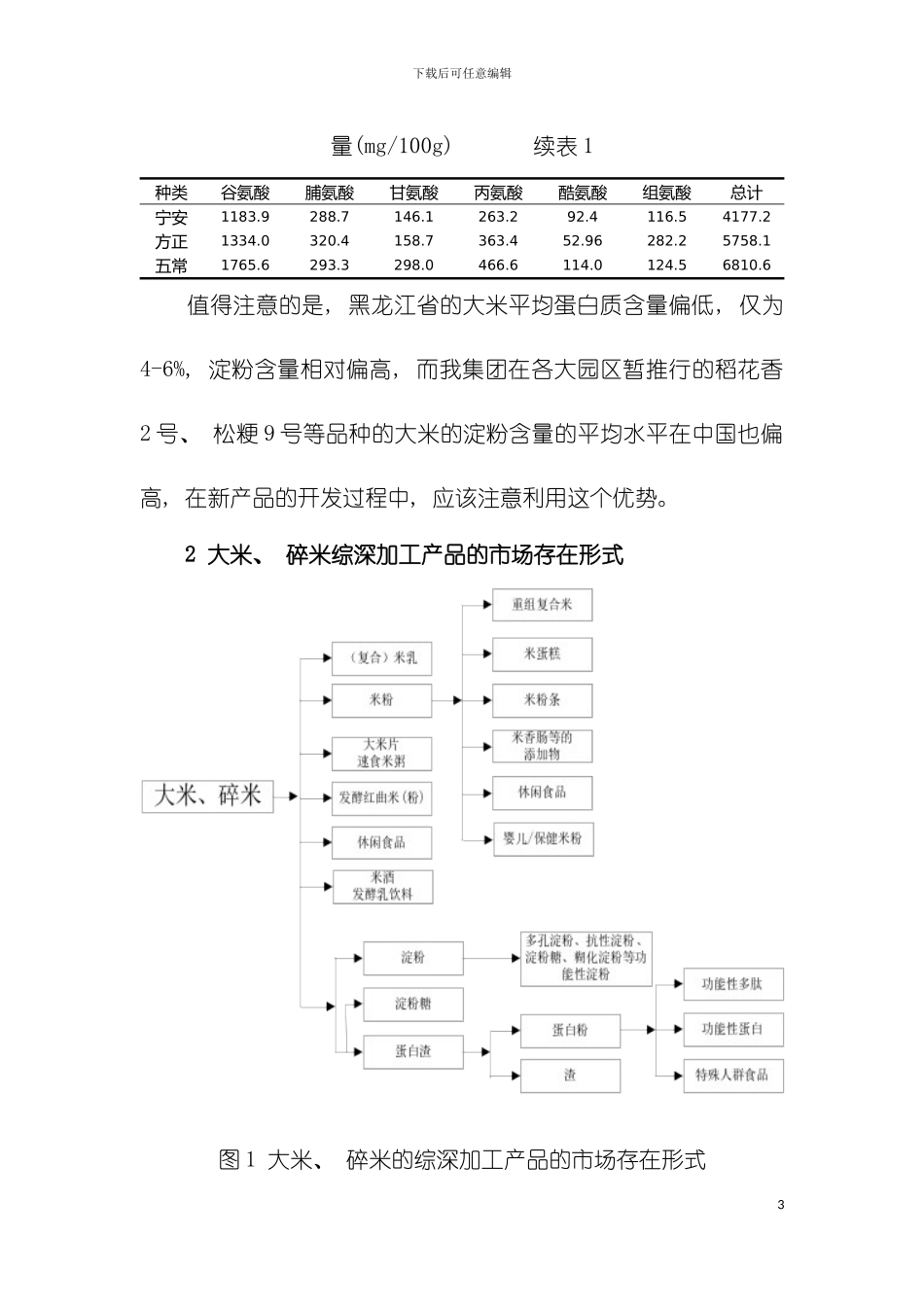 大米综深加工产品调研报告模板_第3页