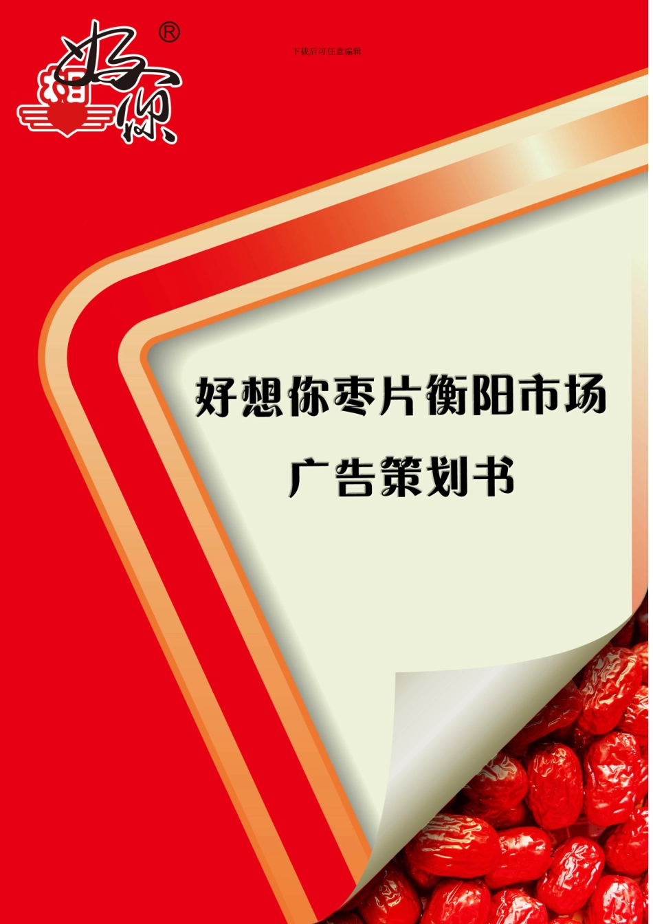 好想你枣片衡阳市场广告策划书模板_第2页
