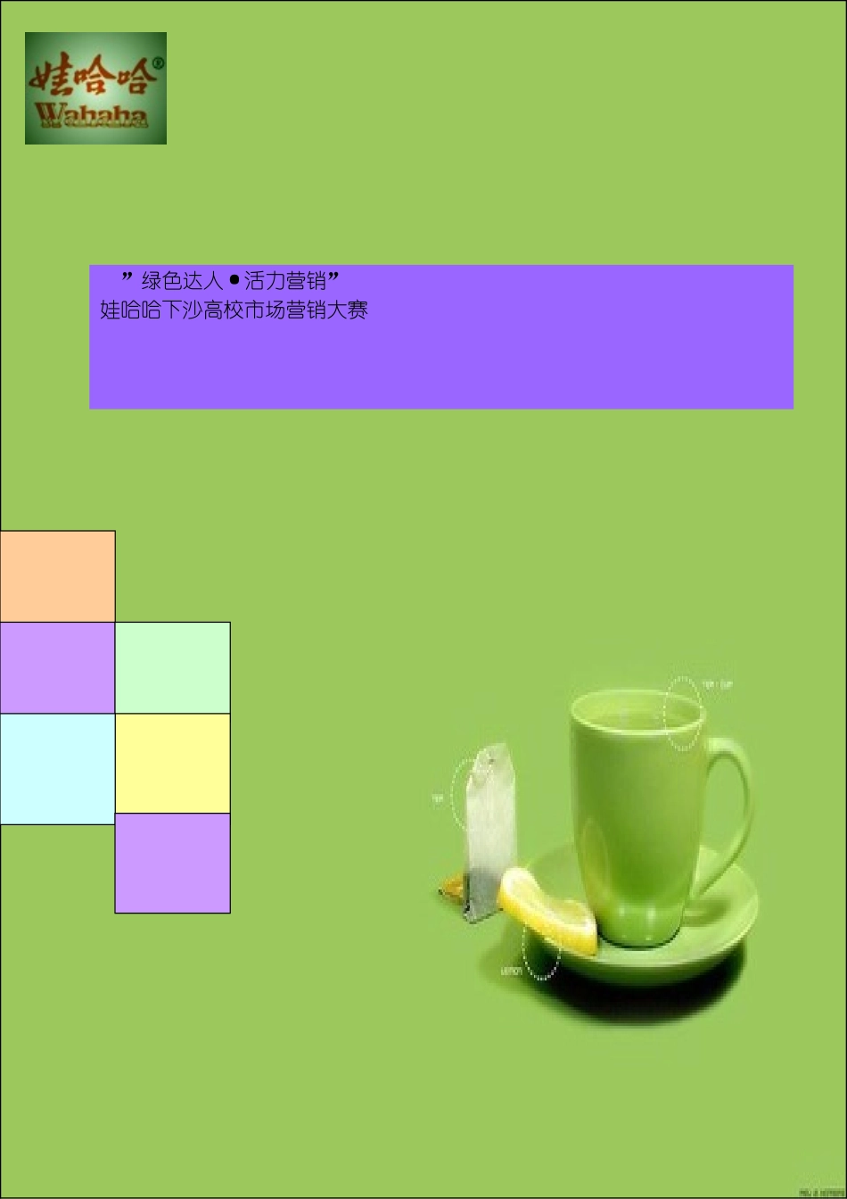 娃哈哈蓝莓冰红茶校园策划模板_第2页
