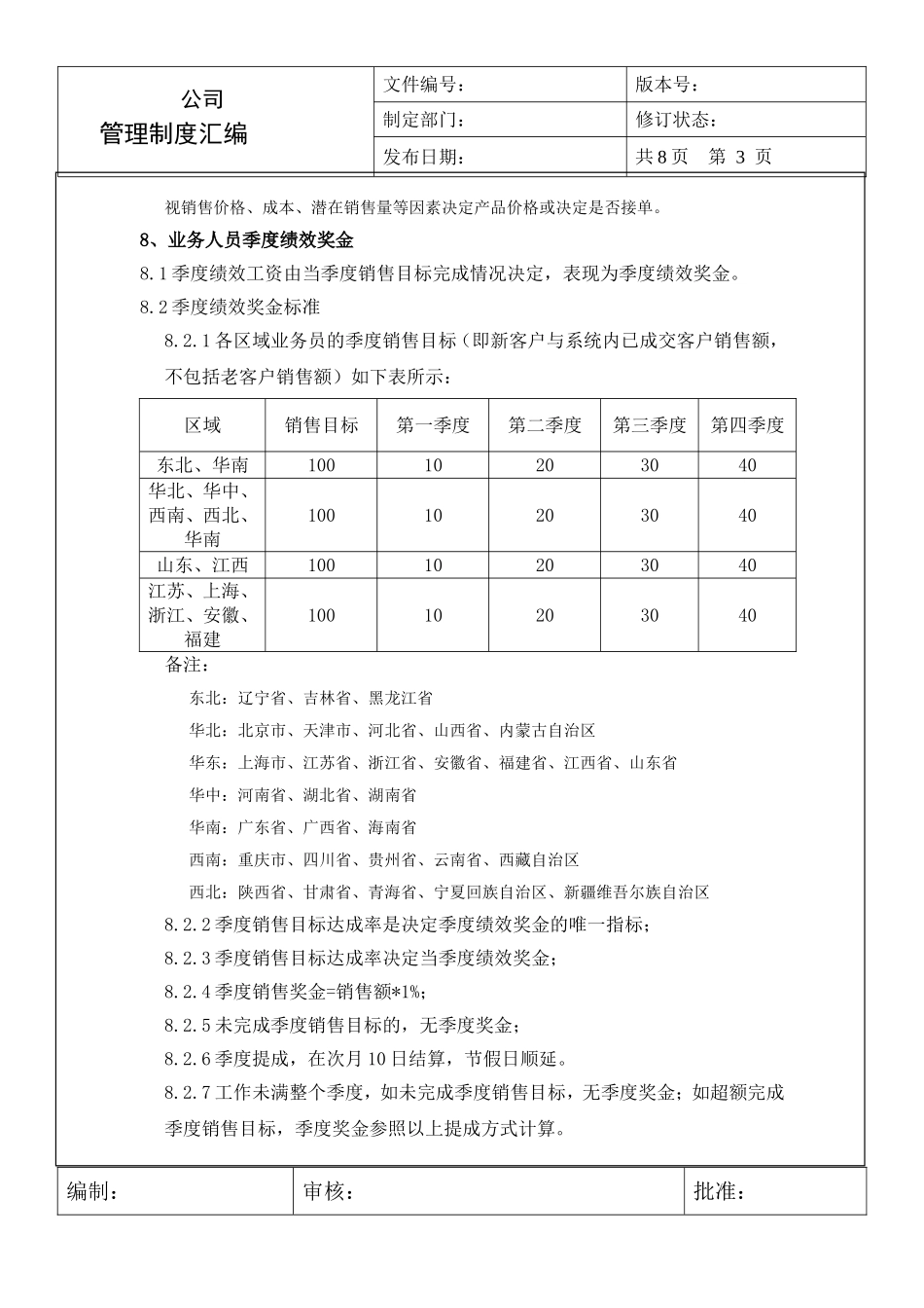 某公司销售部门薪酬制度_第3页