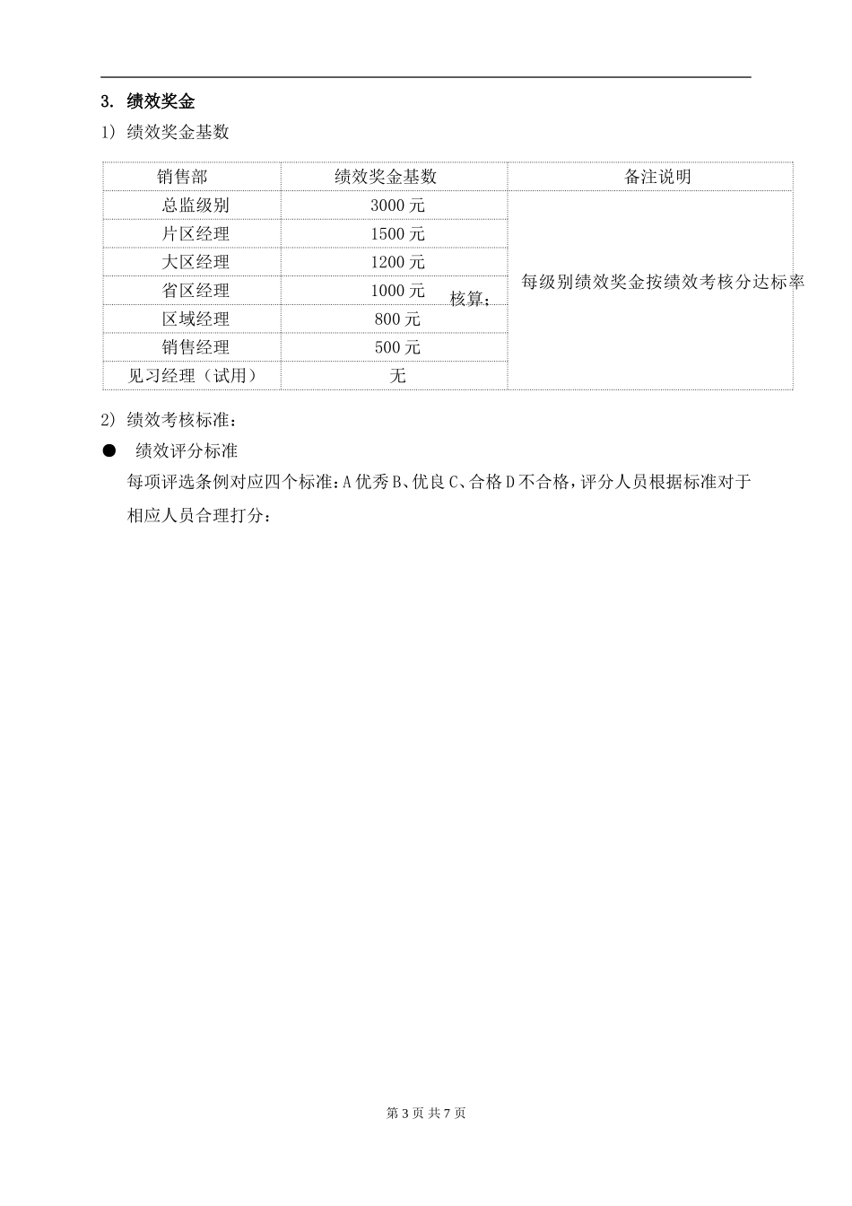 销售人员薪酬激励制度_第3页