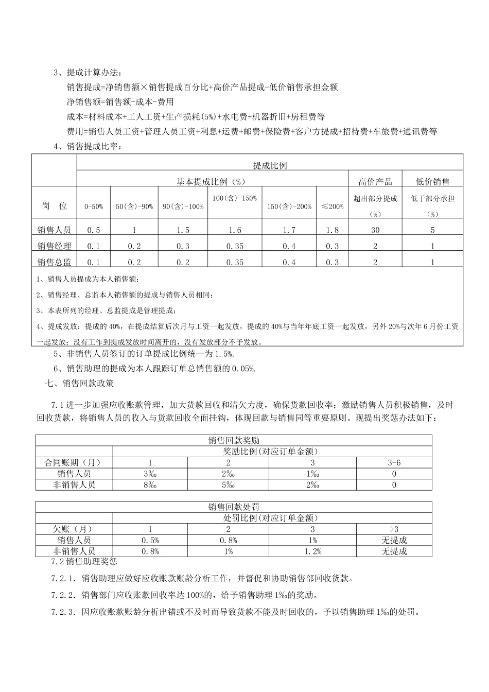 销售人员薪资及销售提成制度_第2页