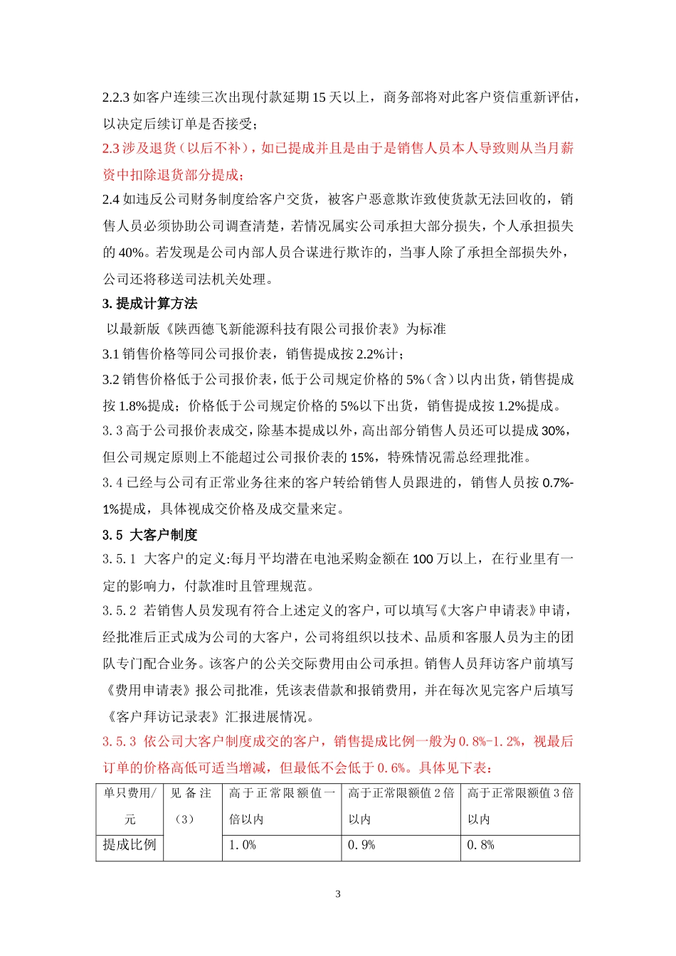 新能源科技有限公司销售员薪酬提成制度_第3页