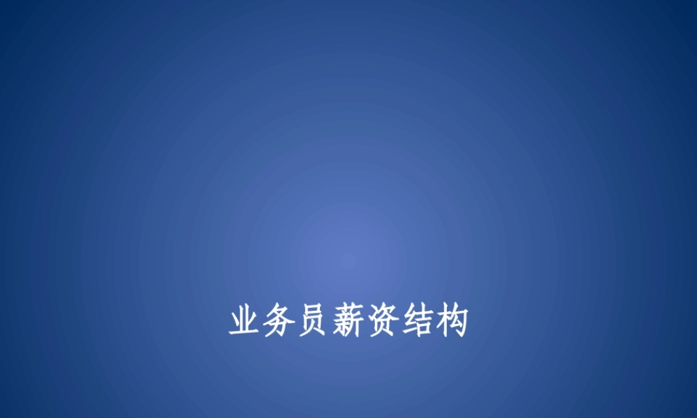 业务员薪资等级结构表