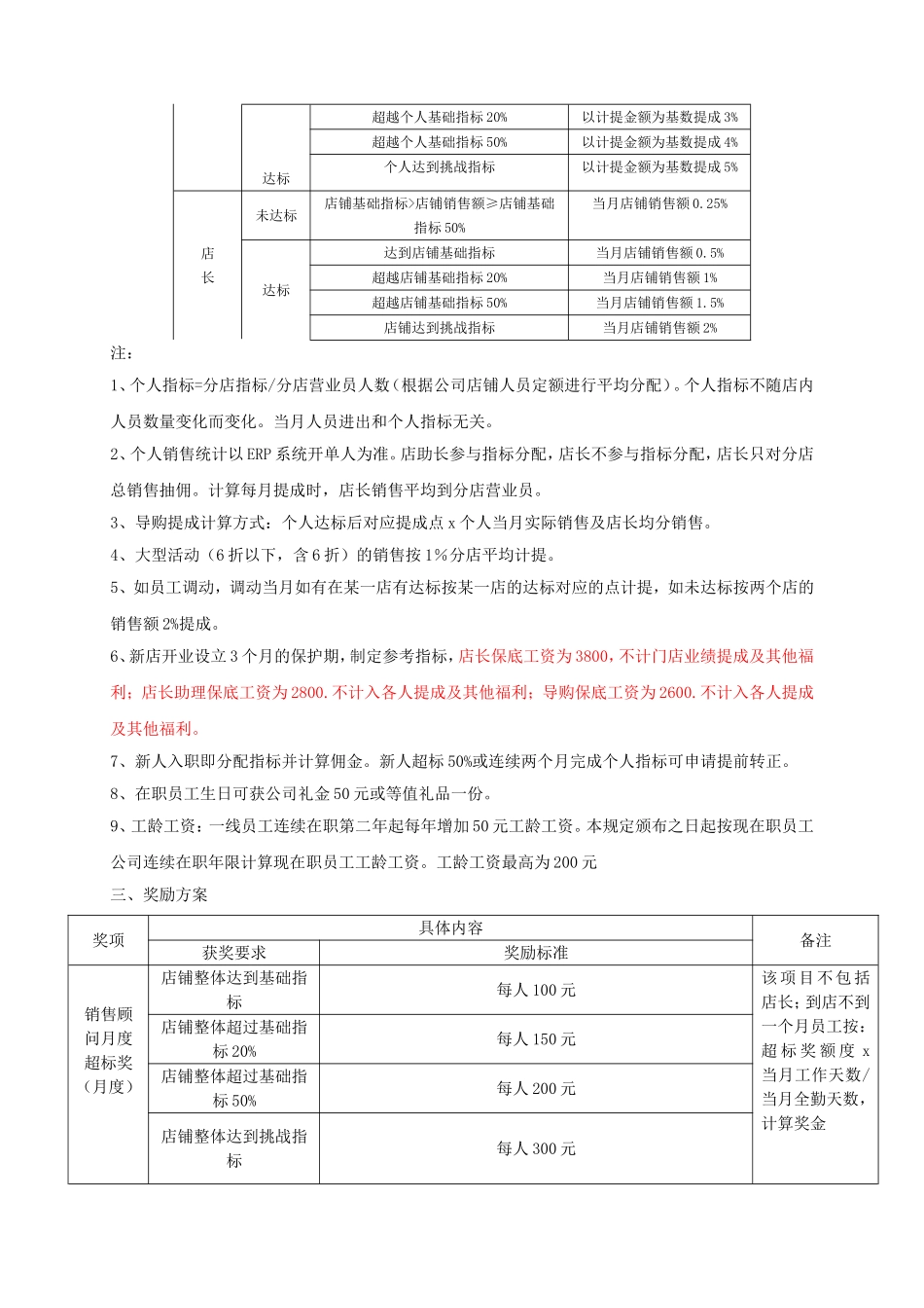 珠宝销售顾问及奖励提成方案(草案)_第2页