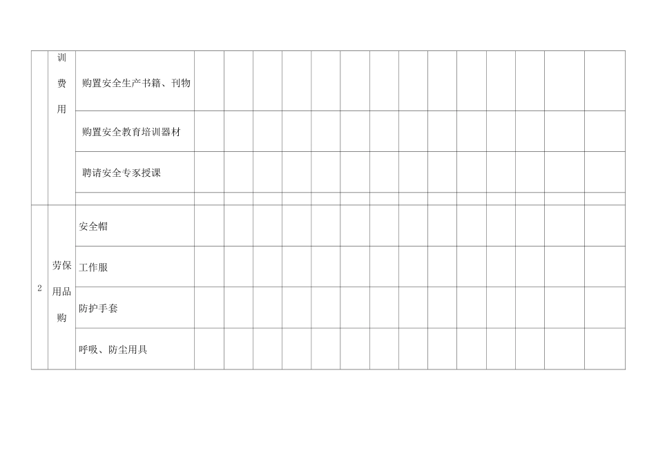 安全生产费用投入台账汇总_第2页