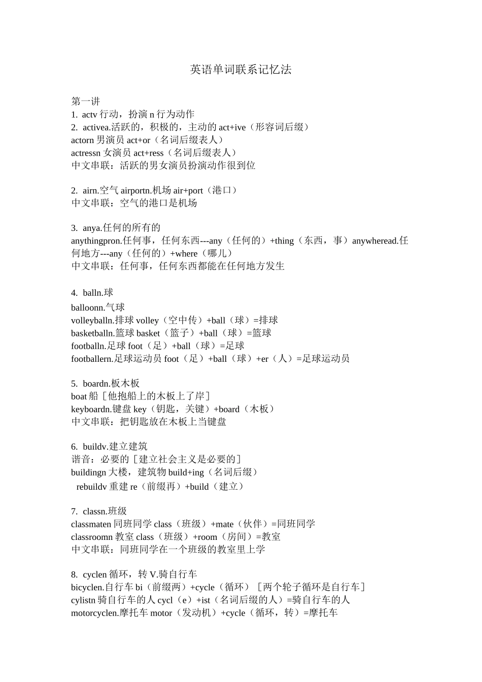 英语单词联系记忆法_第1页