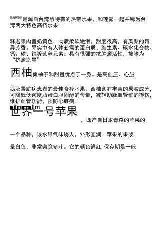 水果店水果介绍