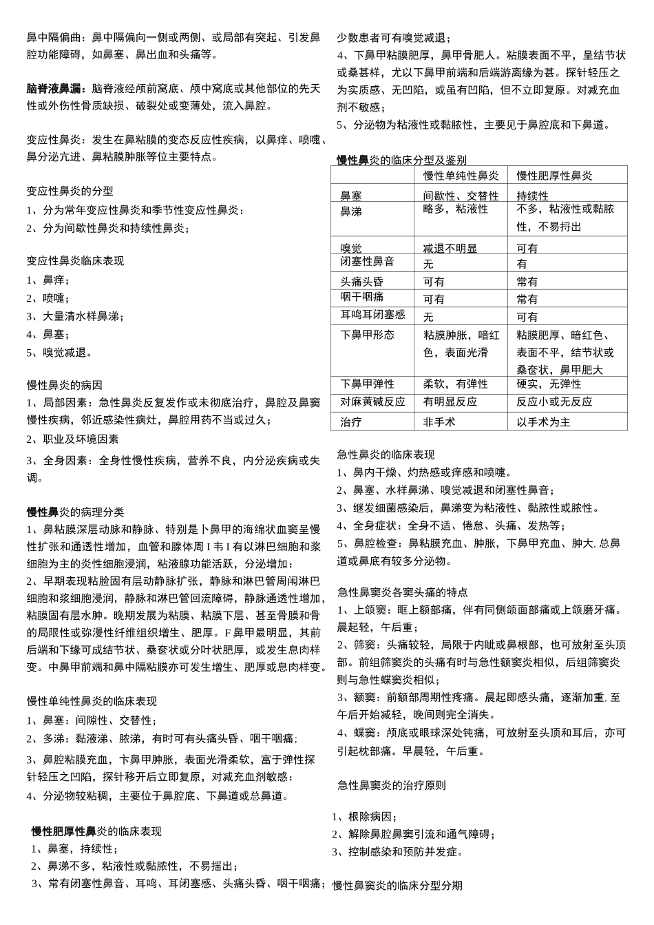 耳鼻咽喉头颈外科学复习攻略_第3页