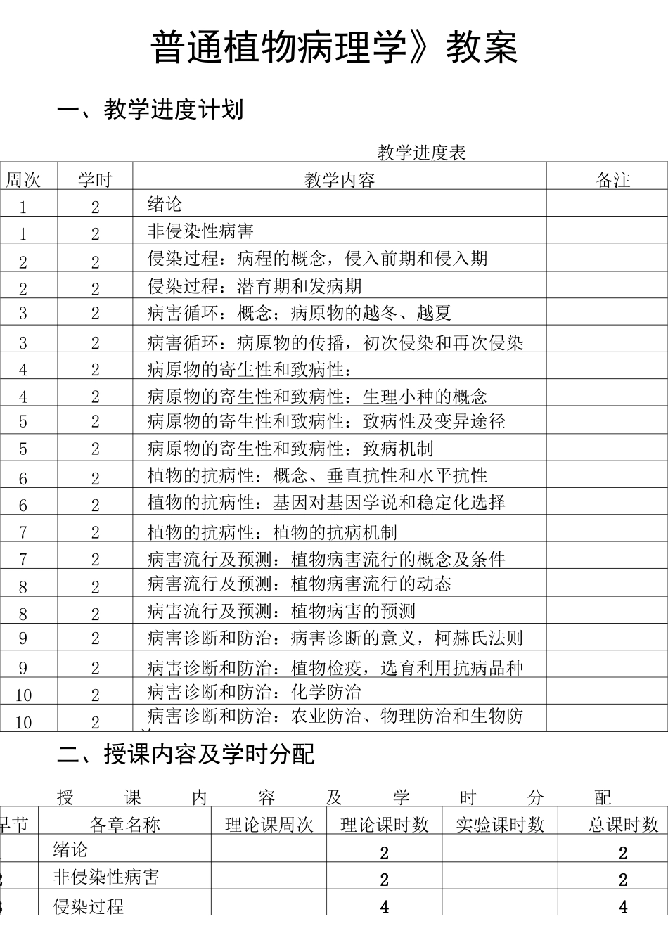 《普通植物病理学》教案_第1页