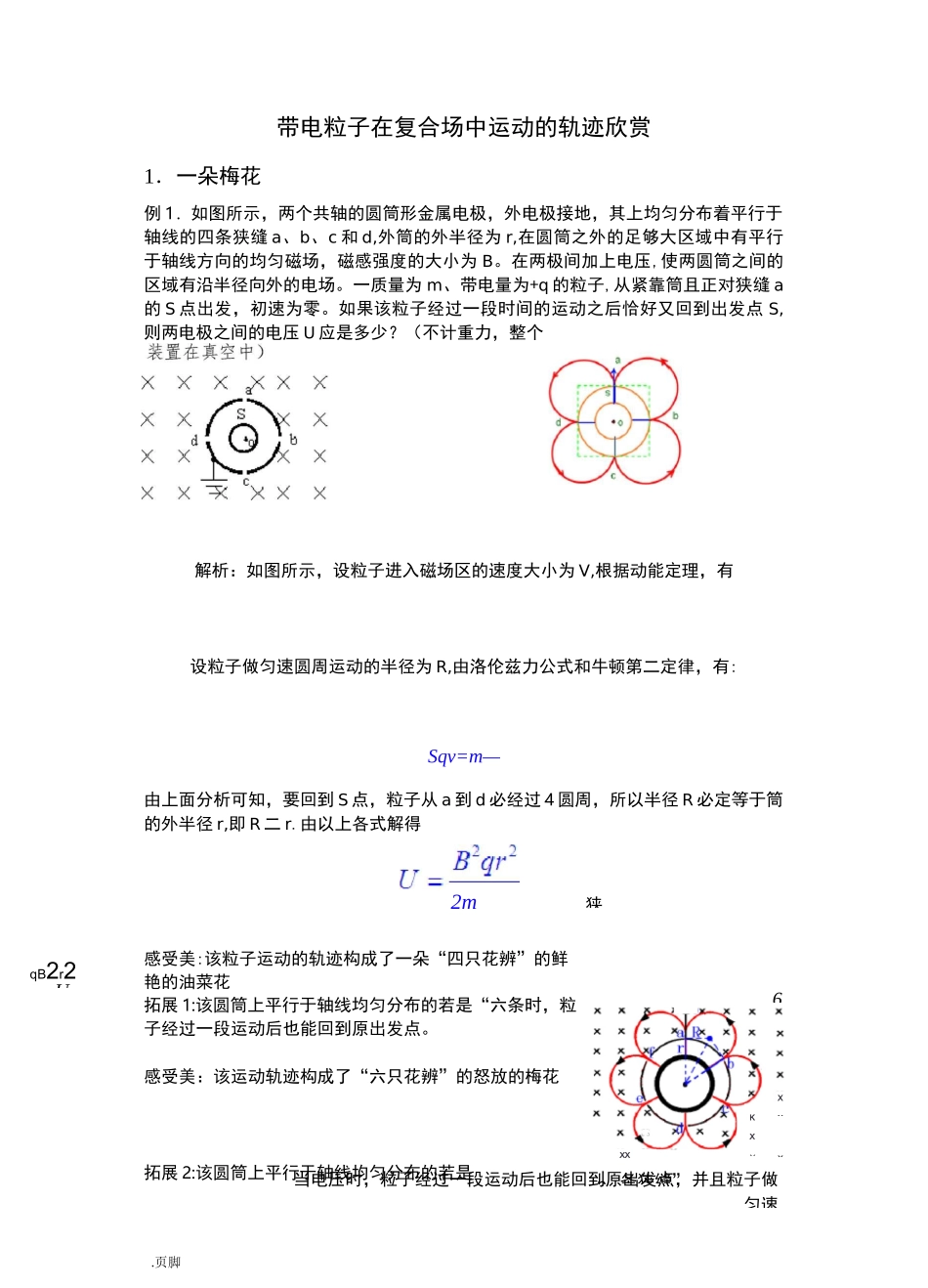 带电粒子在磁场中运动的轨迹欣赏_第1页