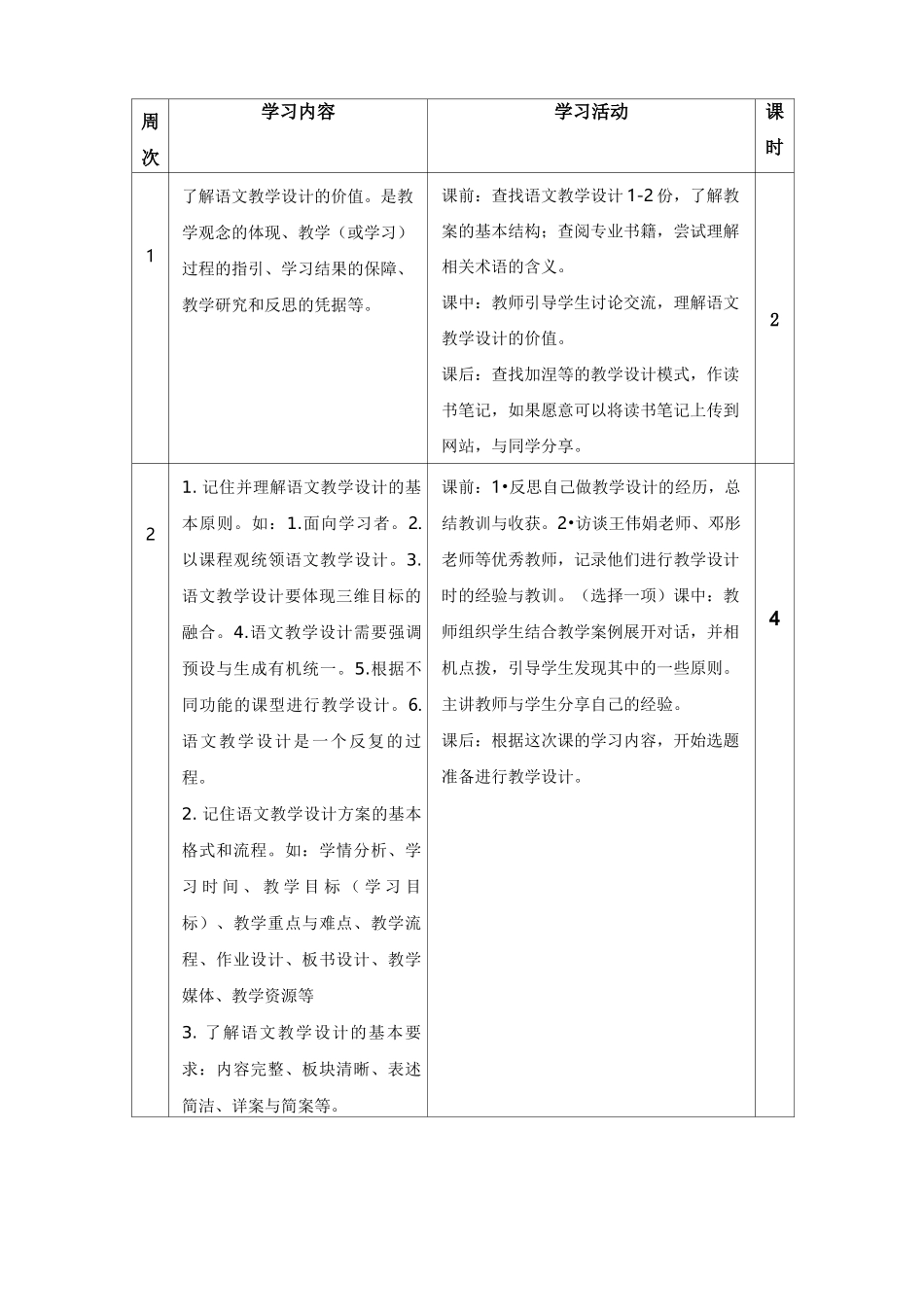 《中学语文教学设计》教学大纲_第3页