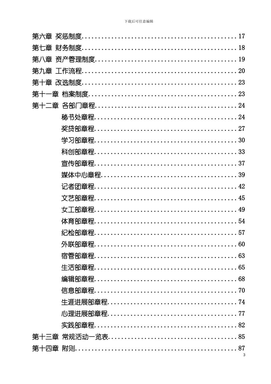 学生联合会章程模板_第3页