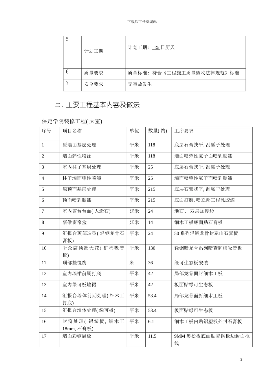 学院装修施工方案模板_第3页
