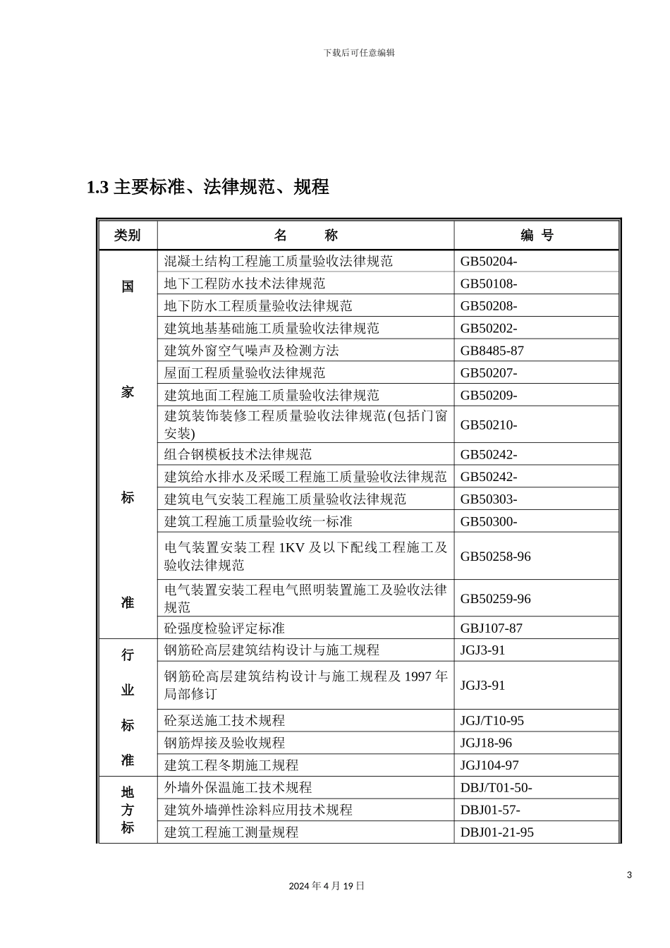 学院经济适用房南楼工程施工组织设计_第3页