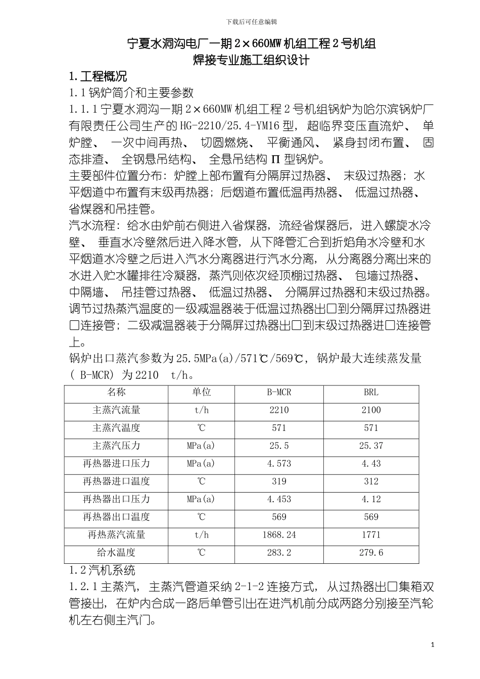 宁夏水洞沟电厂焊接专业施工组织设计模板_第2页
