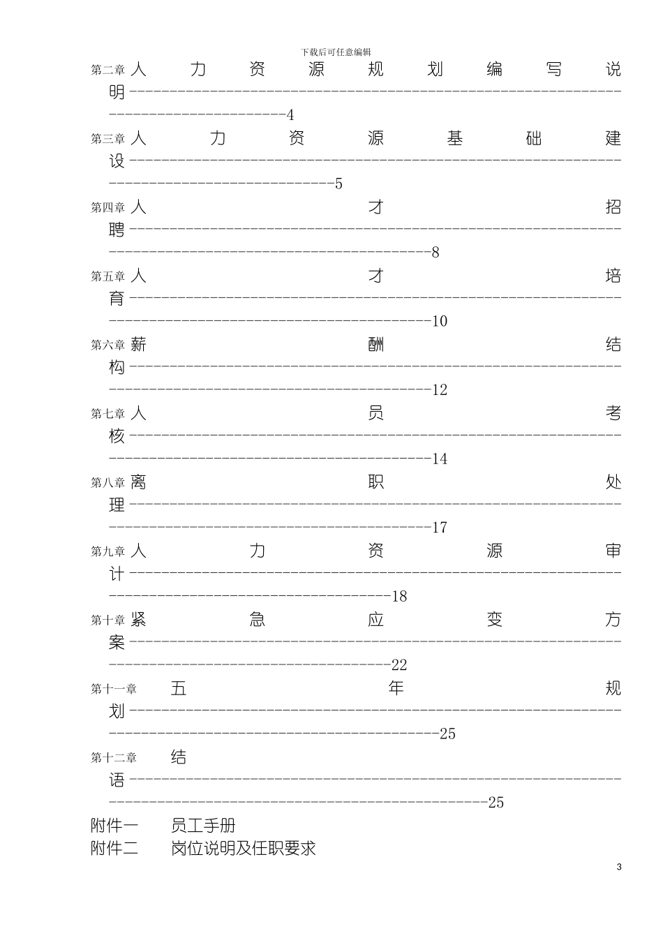 宁波名企HR规划方案模板_第3页