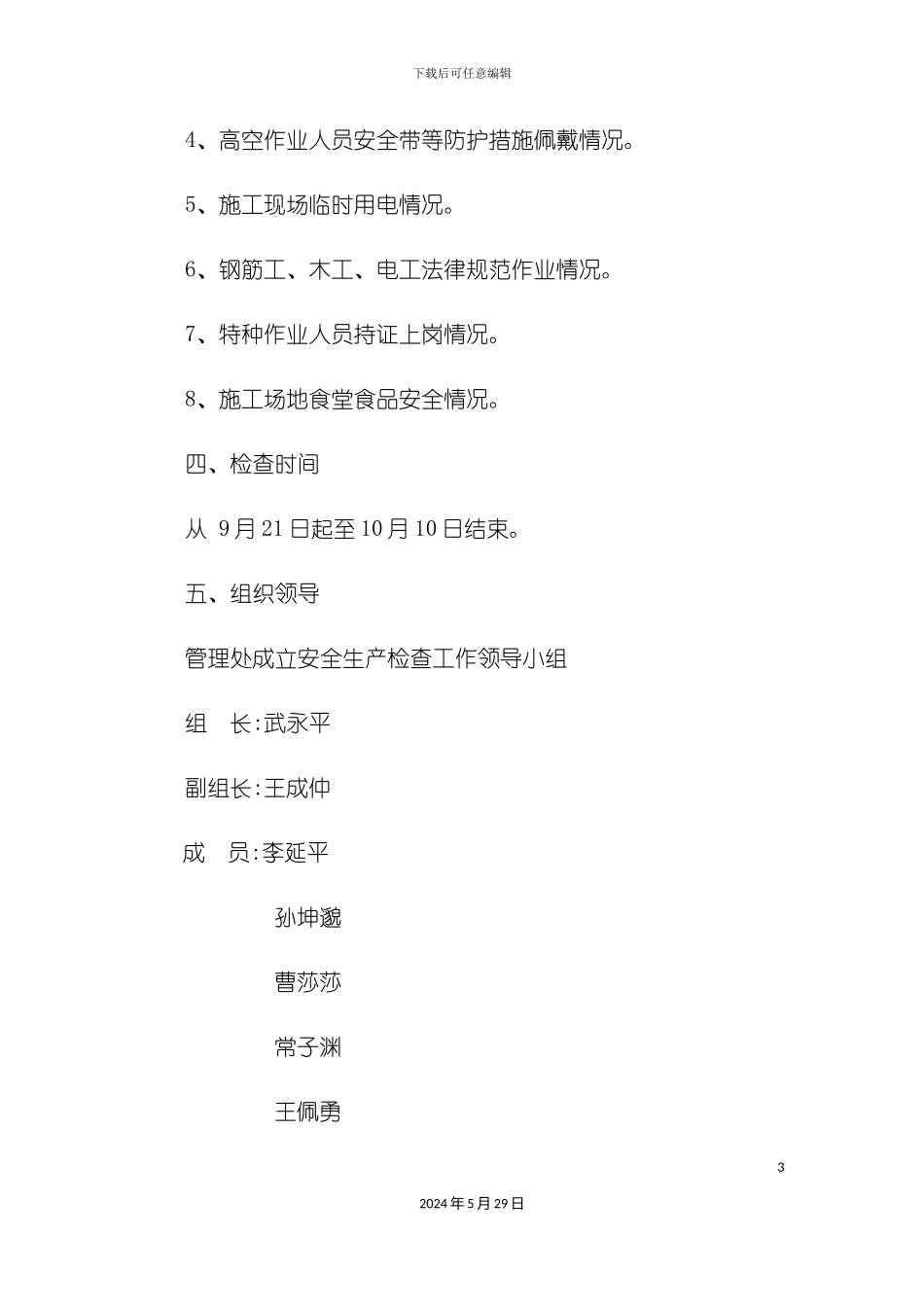 安全大检查实施方案_第3页