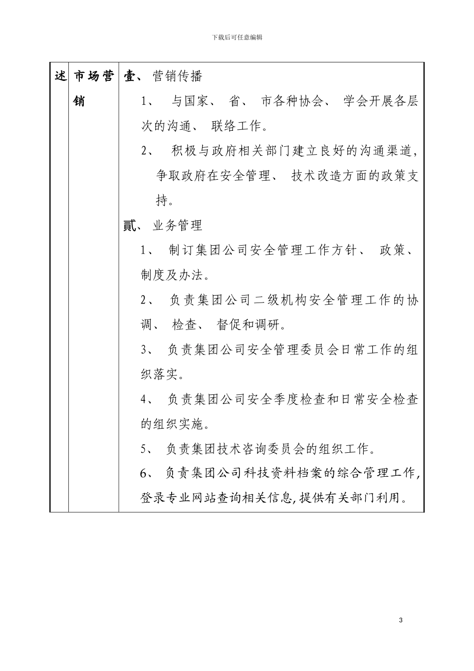安全技术部部门职责说明书模板_第3页