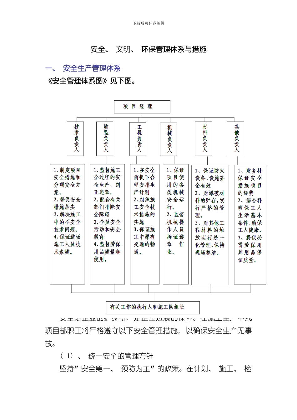 安全文明环保管理体系措施样本_第1页