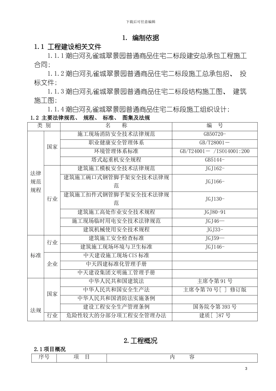安全施工技术措施翠景园二标段模板_第3页