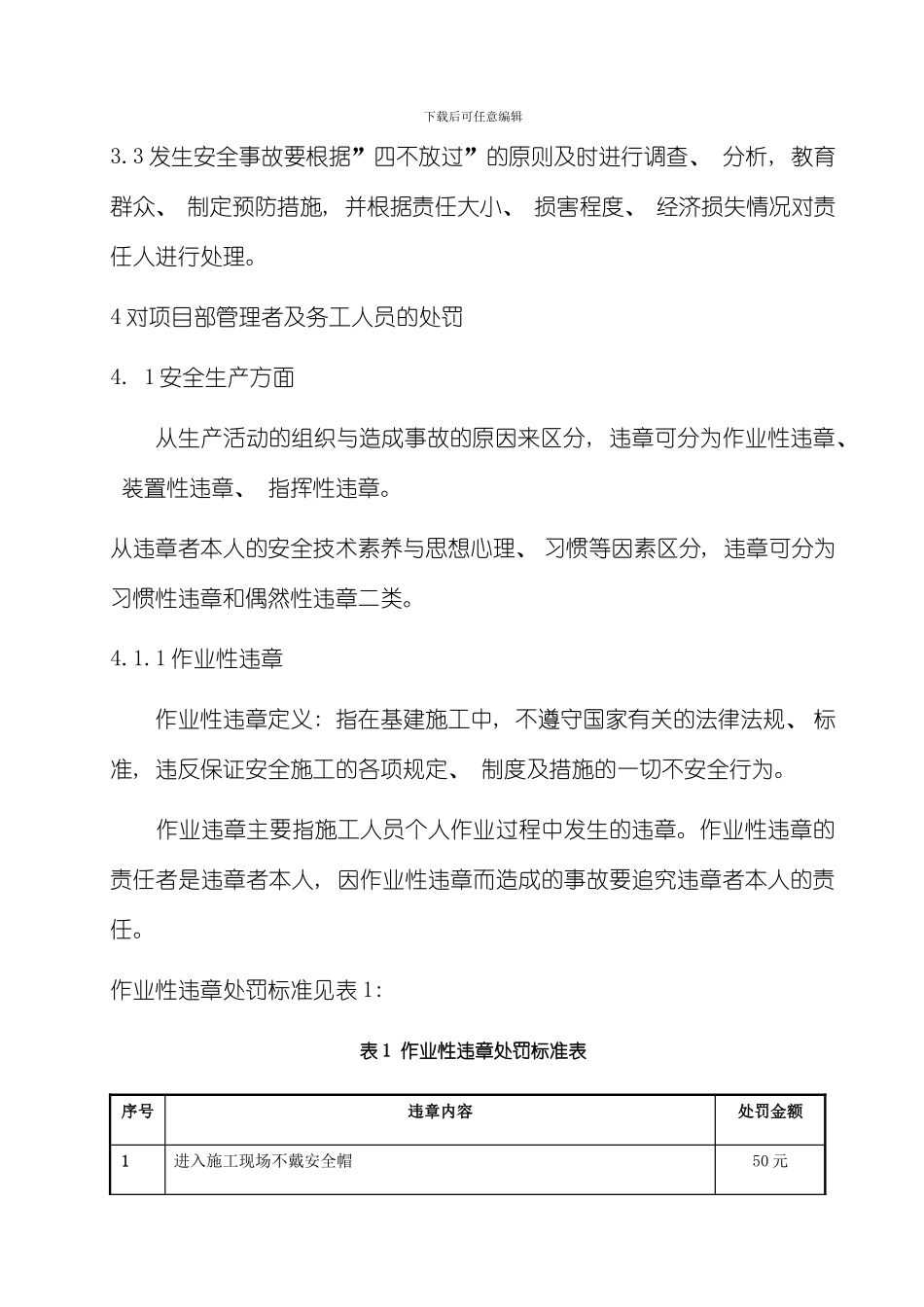 安全生产与文明施工奖罚实施细则样本_第3页