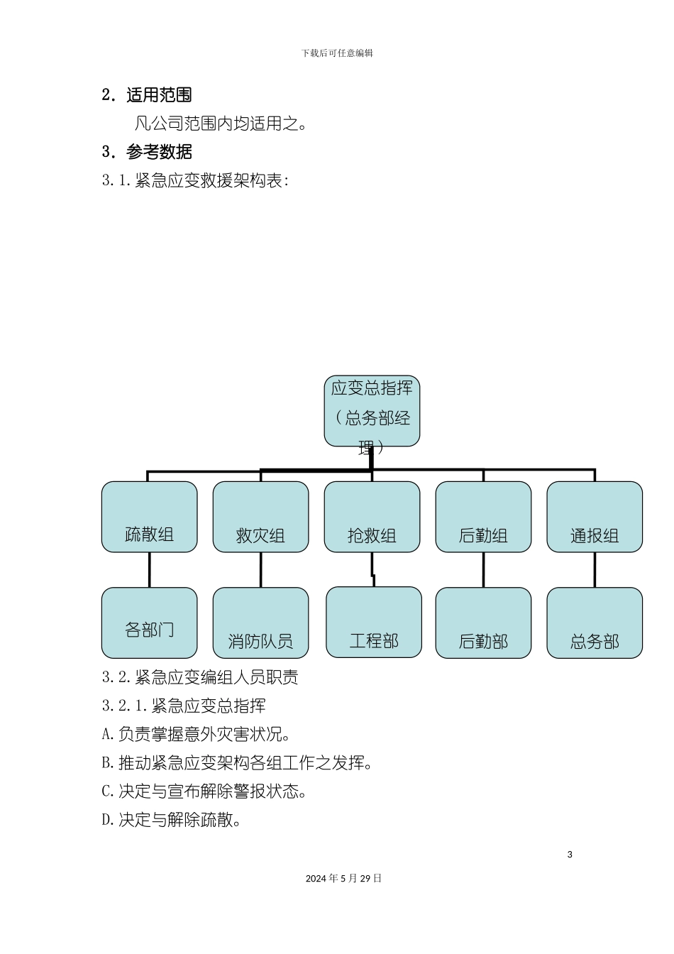 安全生产事故紧急应变救援管理方案_第3页