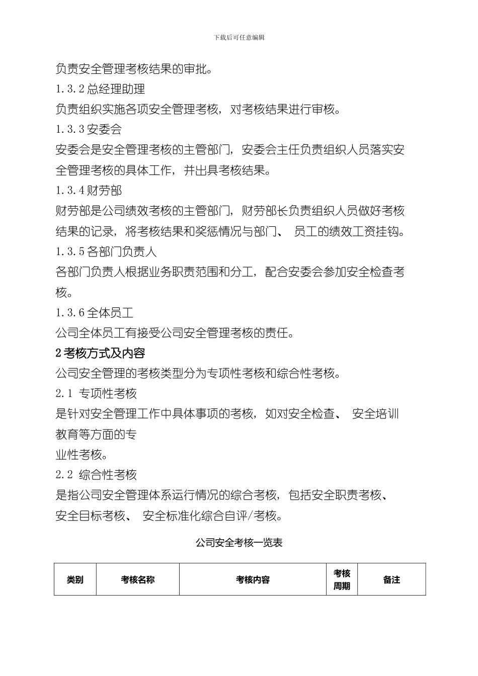安全生产管理考核制度样本_第3页