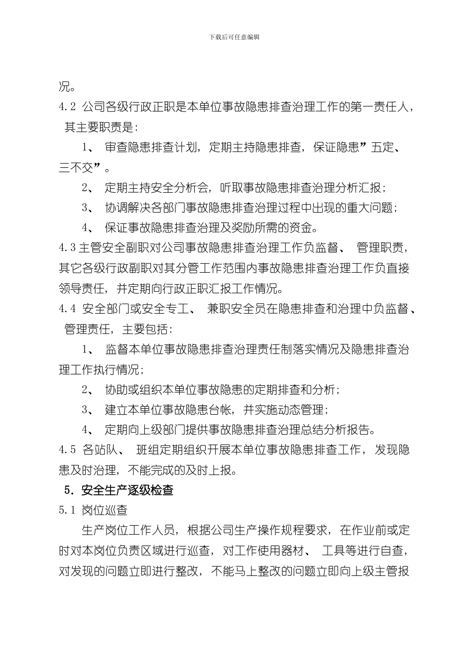 安全生产逐级检查及事故隐患排查整改制度样本_第2页